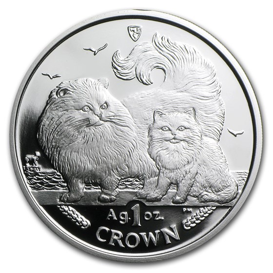 2009 Isle of Man 1 oz Silver Chinchilla Cat Proof 2009 Isle of Man 1 oz Silver Chinchilla Cat Proof